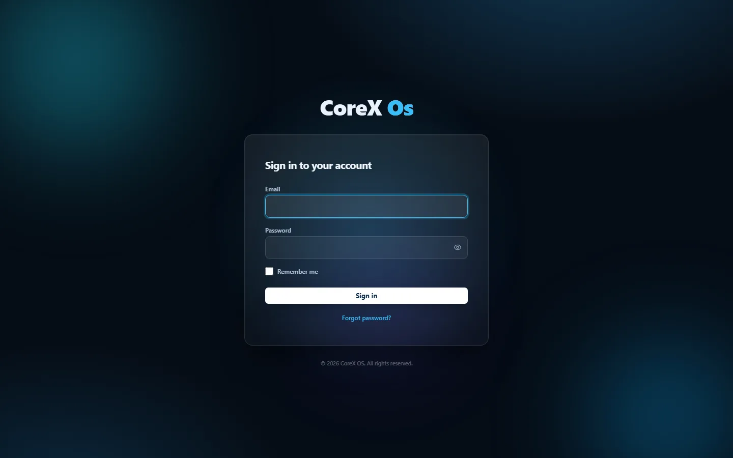 CoreX OS screenshot